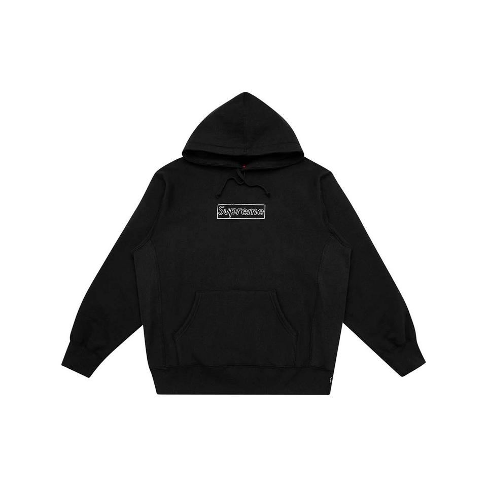トップスsupreme kaws chalk logo hooded Mサイズ 黒
