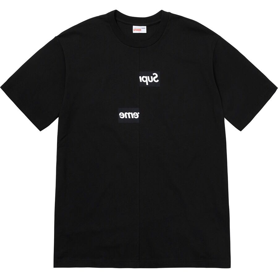 Supreme Tシャツ 種類 - x CDG Split Box Logo 黒